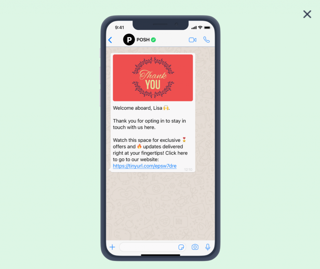 WhatsApp Message Template