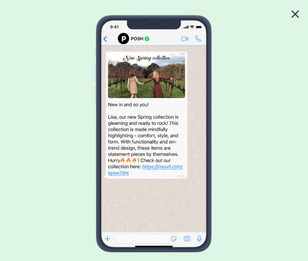 WhatsApp Message Template