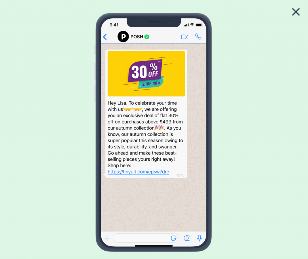 WhatsApp Message Template