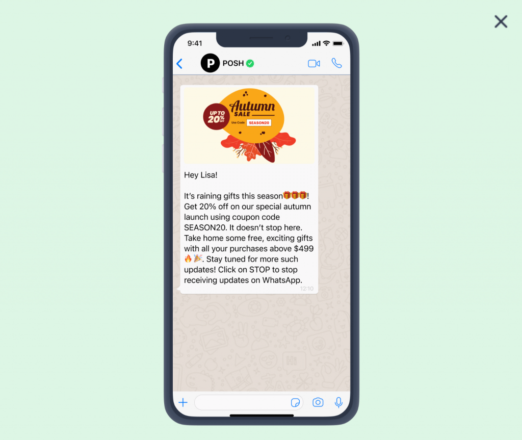 WhatsApp Message Template